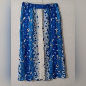 Floral Blue and White Women's Skirt Farm Rio